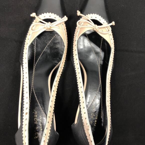 Kate Spade Two Tone Square Toe Oxford Style Heels - Picture 7 of 13